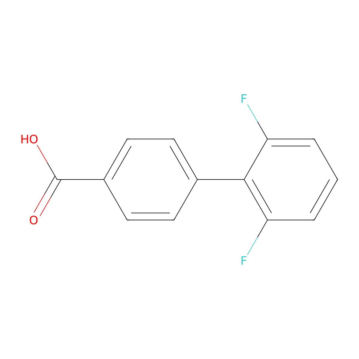 2',6'-Difluorobiphenyl-4-carboxylic acid molecular structure, CAS 505082-79-1