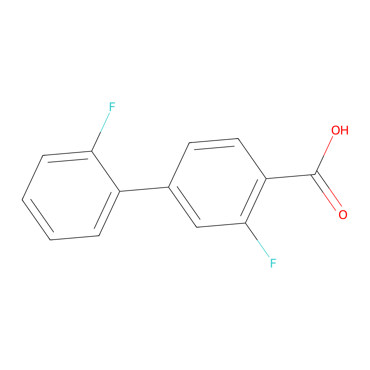 4-(2-Fluorophenyl)-2-fluorobenzoic acid molecular structure, CAS 505082-83-7