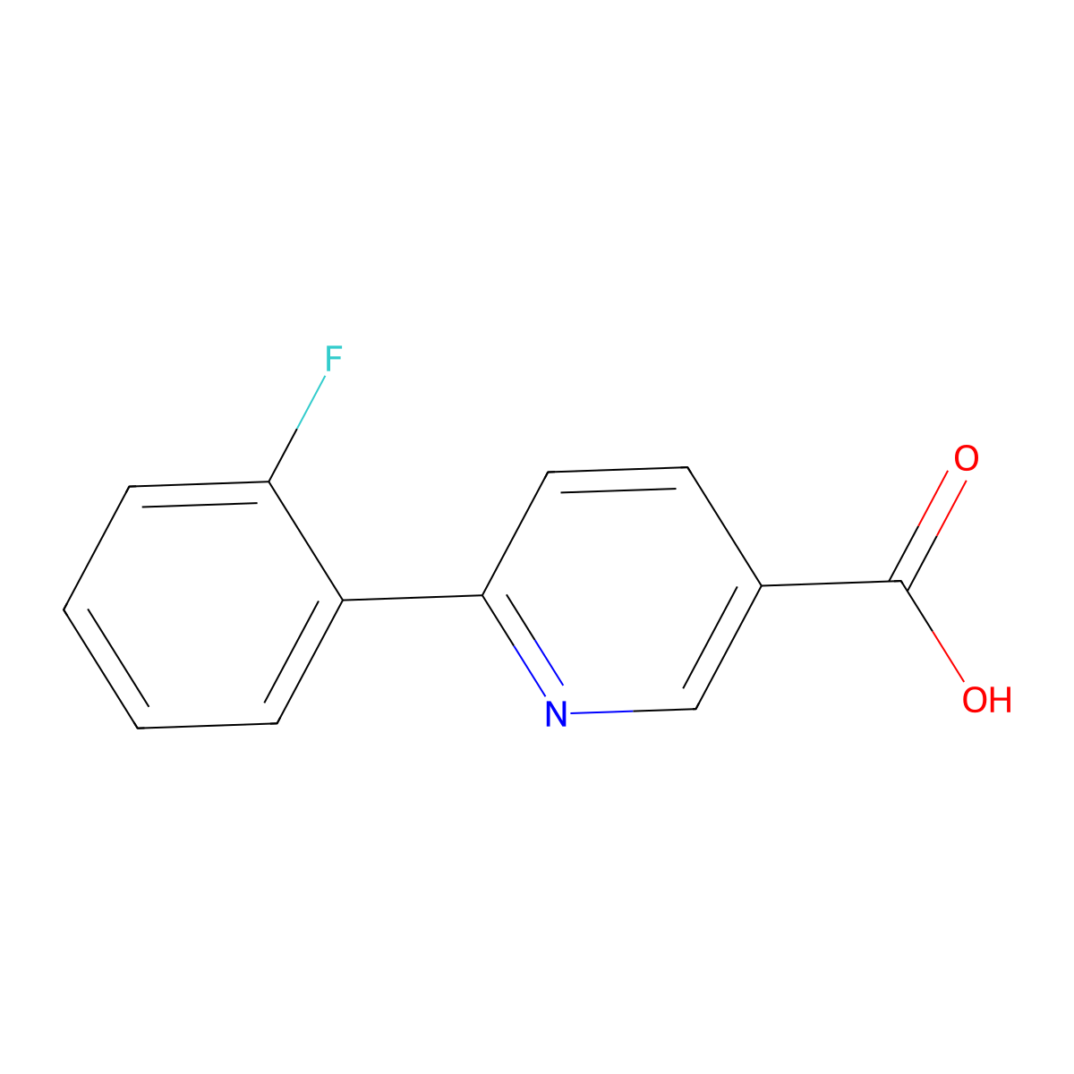 6-(2-Fluorophenyl)nicotinic acid molecular structure, CAS 505082-91-7