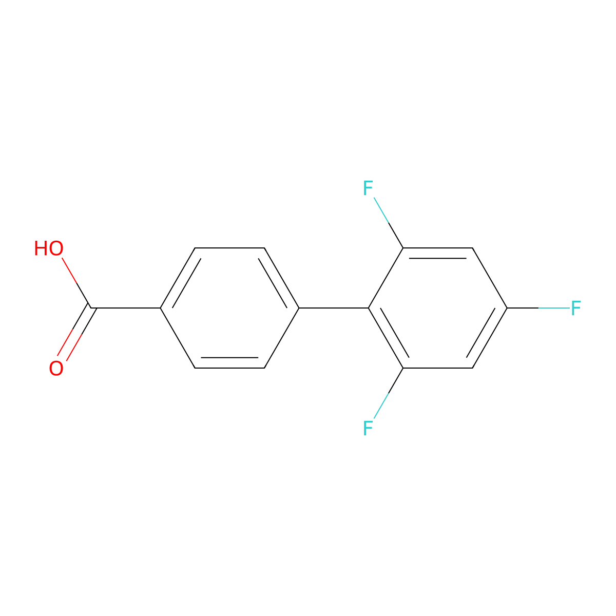 4-(2,4,6-Trifluorophenyl)benzoic acid molecular structure, CAS 505082-94-0