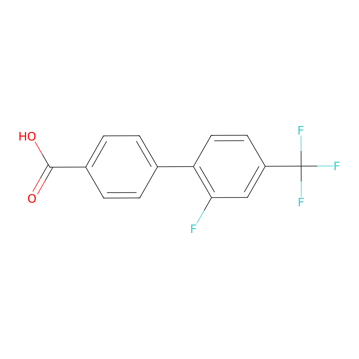 4-(2-Fluoro-4-(trifluoromethyl)phenyl)benzoic acid molecular structure, CAS 505082-95-1