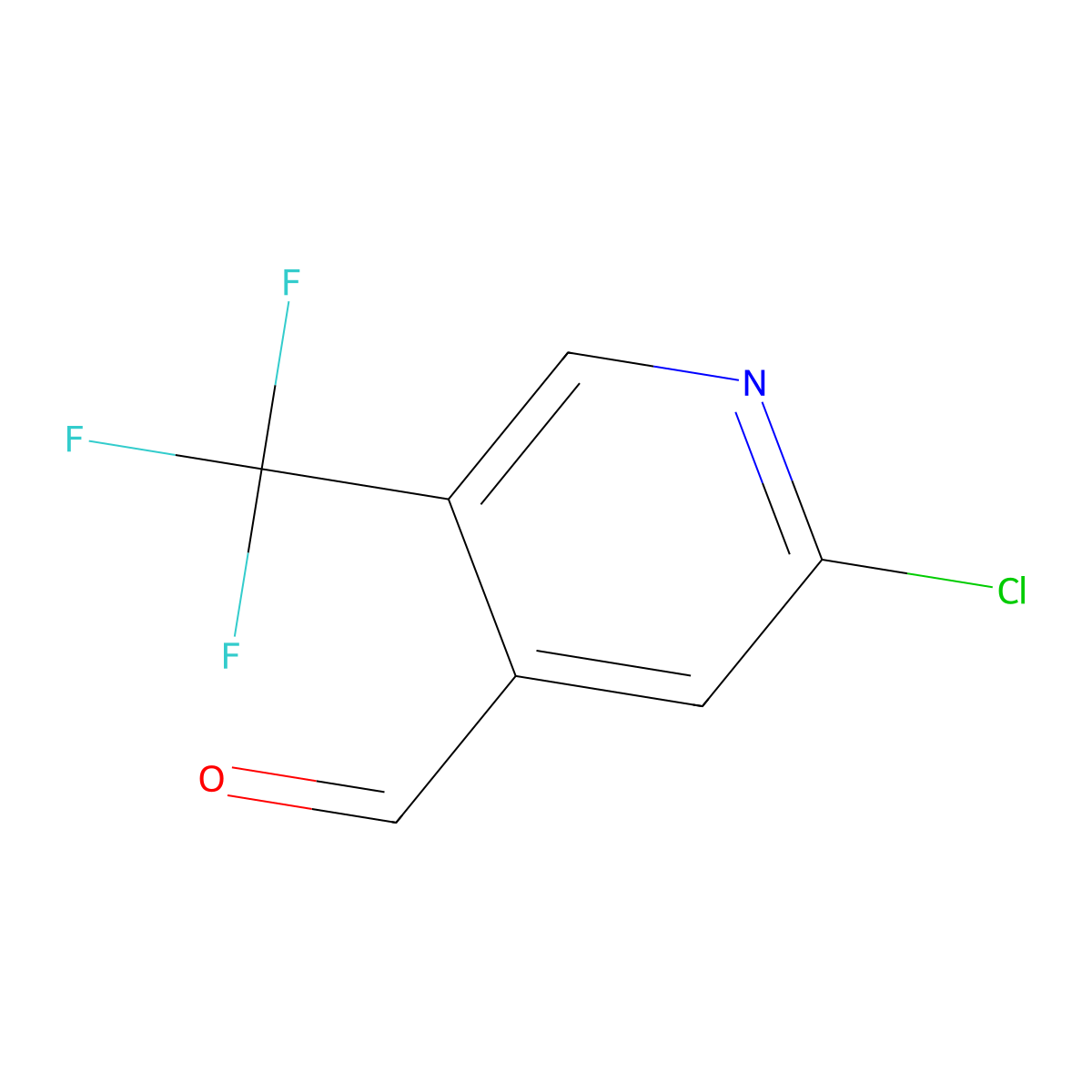 2-Chloro-5-(trifluoromethyl)-pyridine-4-carboxaldehyde molecular structure, CAS 505084-57-1