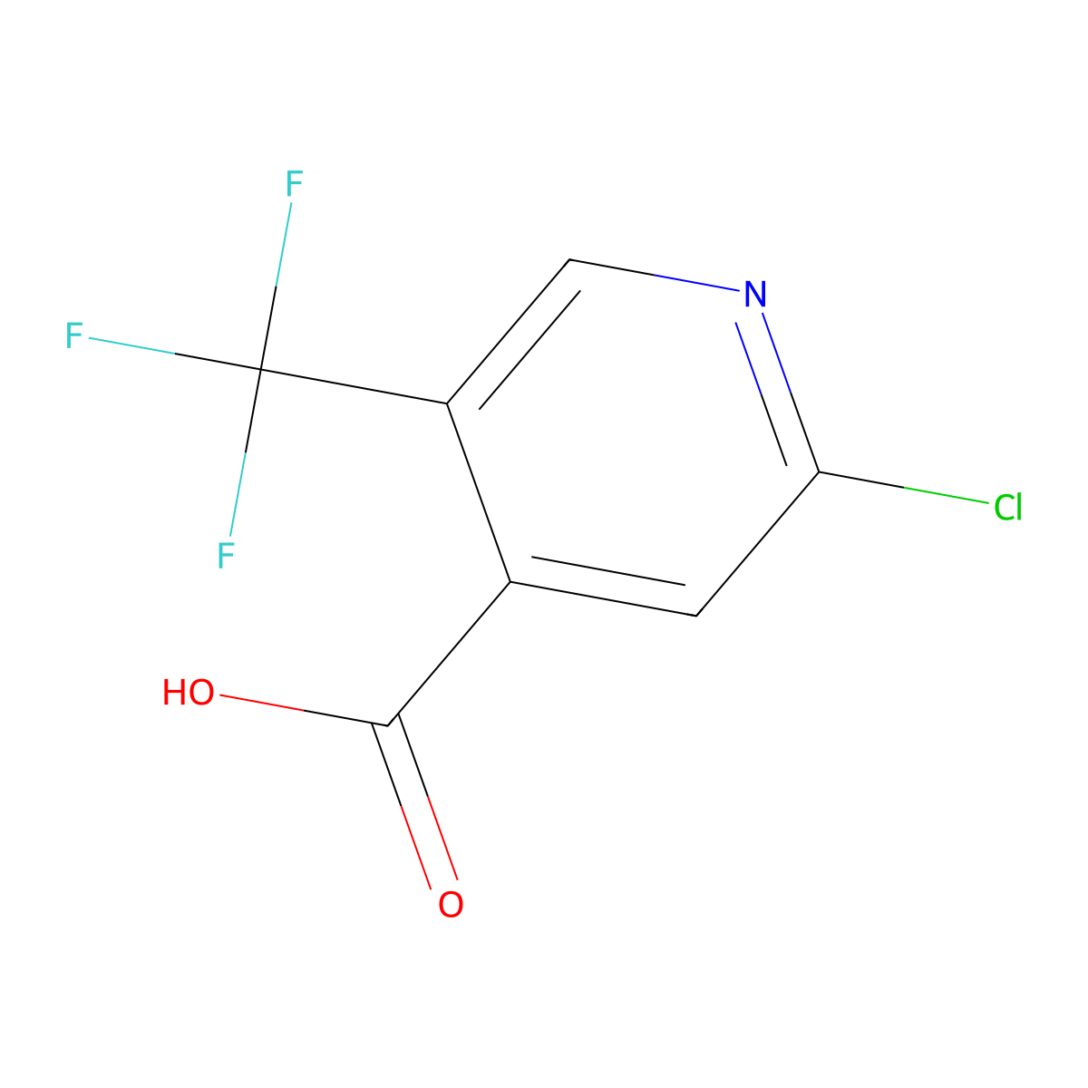 2-Chloro-5-(trifluoromethyl)isonicotinic acid molecular structure, CAS 505084-58-2