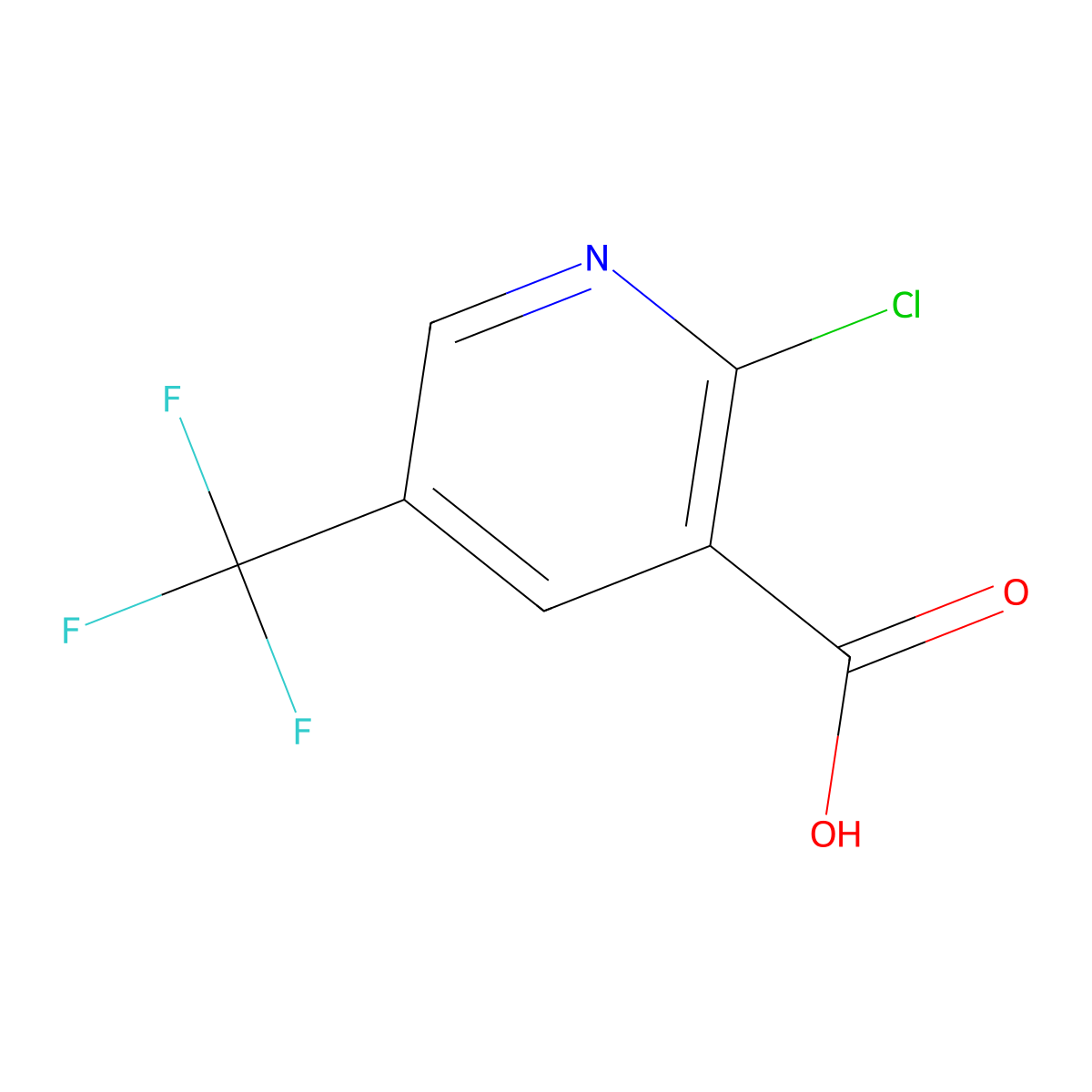 2-Chloro-5-(trifluoromethyl)nicotinic acid molecular structure, CAS 505084-59-3