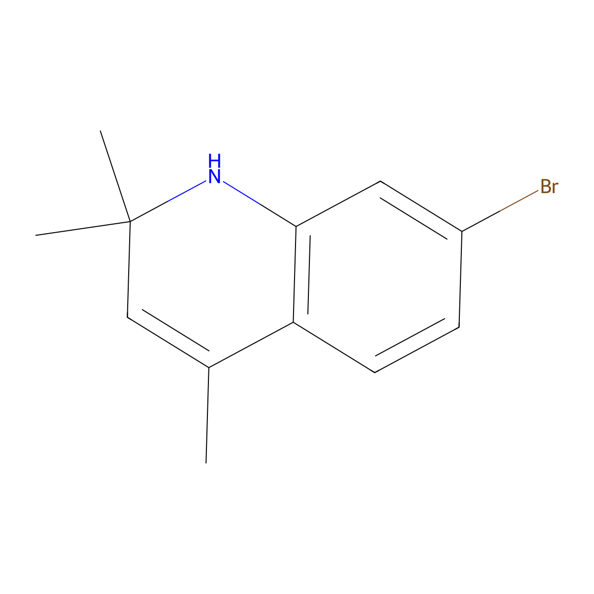 7-Bromo-2,2,4-trimethyl-1,2-dihydroquinoline molecular structure, CAS 505087-52-5