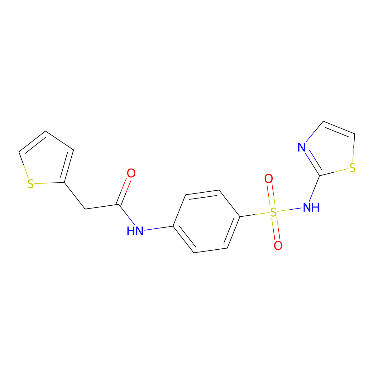 N-[4-(1,3-thiazol-2-ylsulfamoyl)phenyl]-2-thiophen-2-ylacetamide molecular structure, CAS 505088-23-3