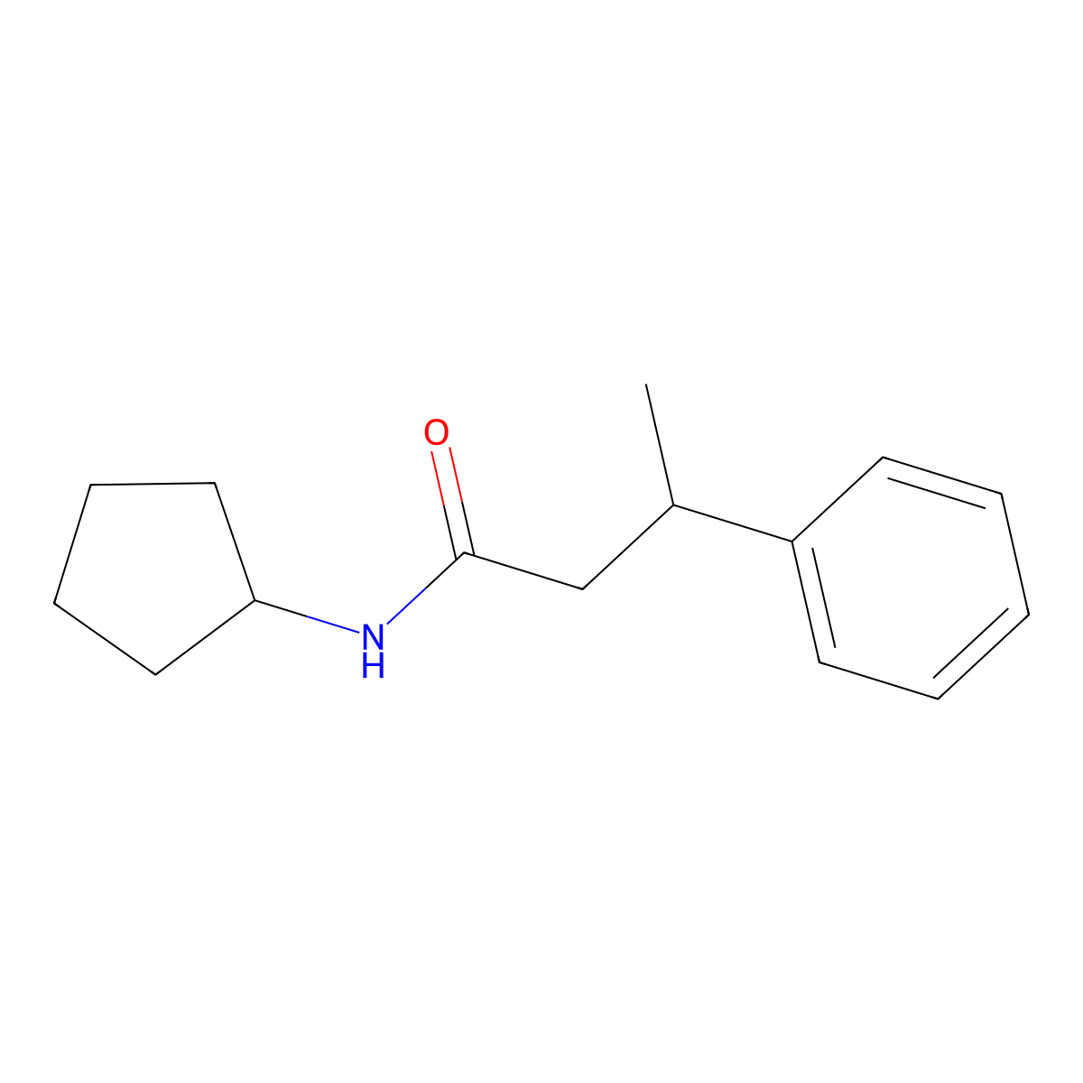 N-cyclopentyl-3-phenylbutanamide molecular structure, CAS 505088-64-2