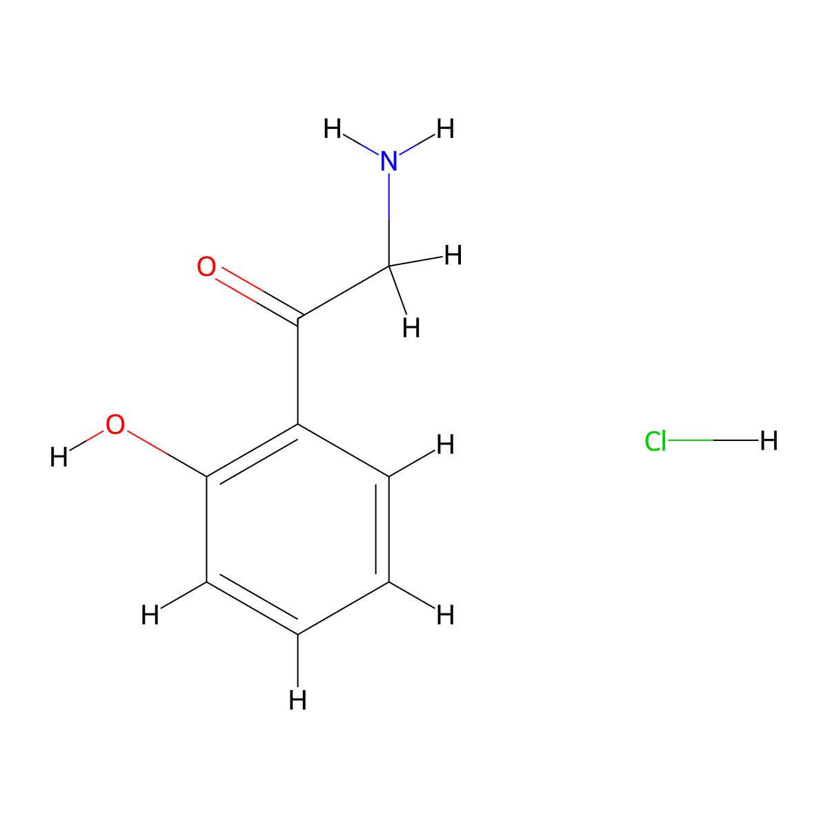 2-Amino-2'-hydroxy-acetophenone hydrochloride molecular structure, CAS 505094-69-9