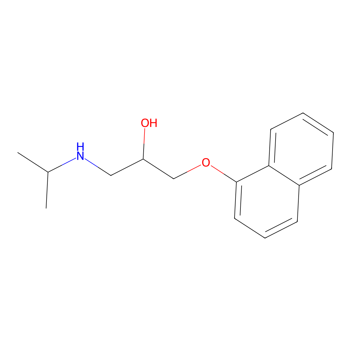 Dexpropranolol molecular structure, CAS 5051-22-9