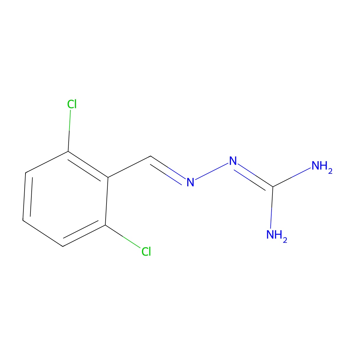 Guanabenz molecular structure, CAS 5051-62-7