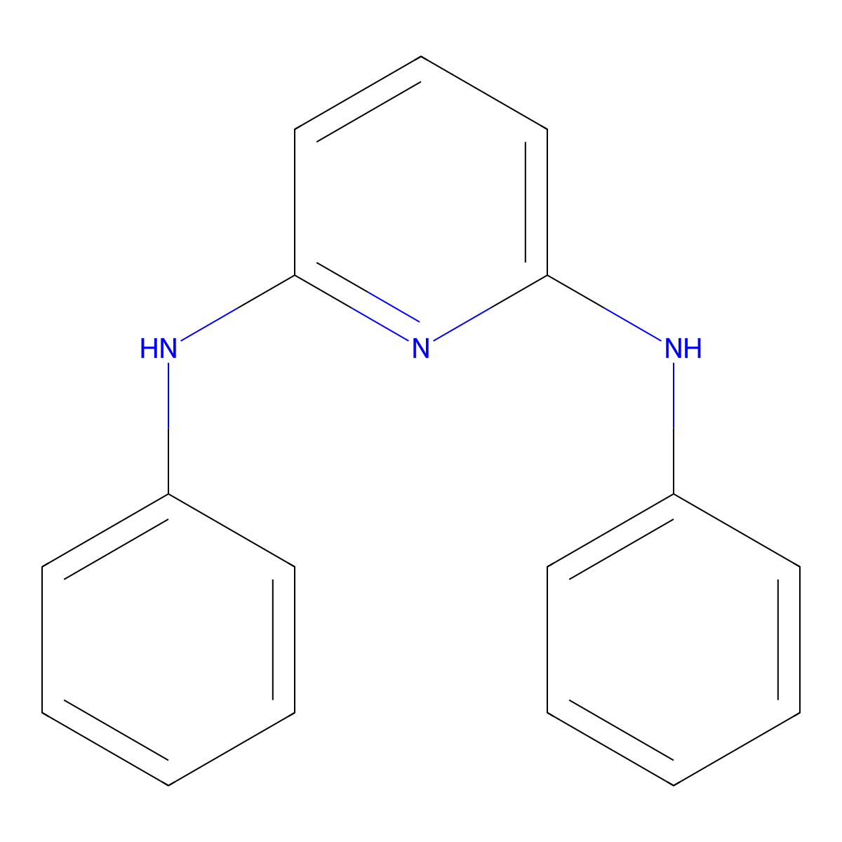 N,N'-diphenylpyridine-2,6-diamine molecular structure, CAS 5051-97-8