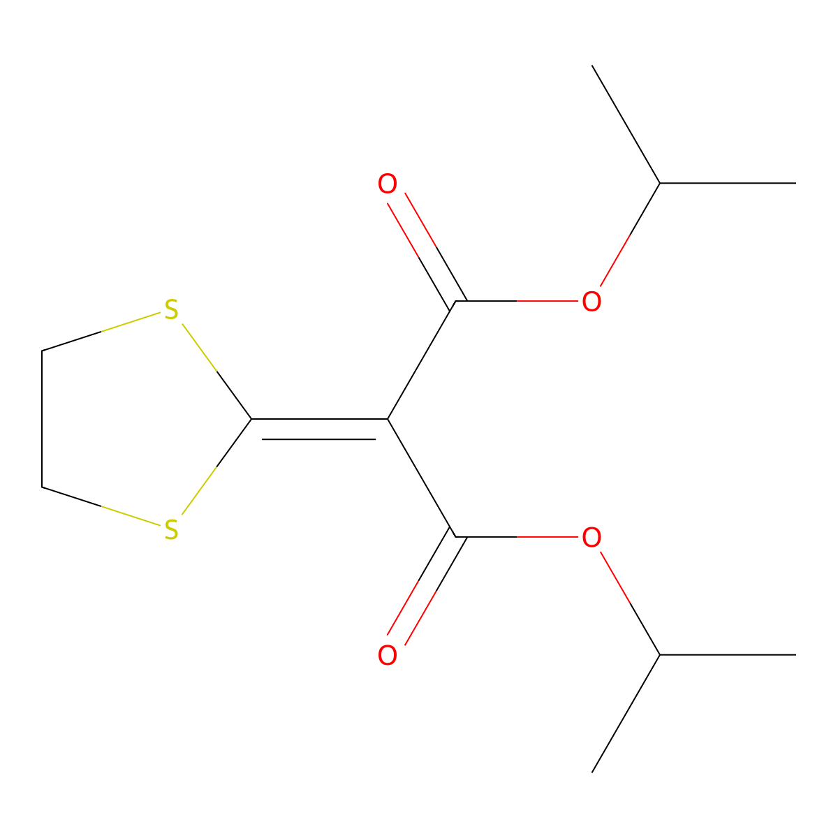 Isoprothiolane molecular structure, CAS 50512-35-1