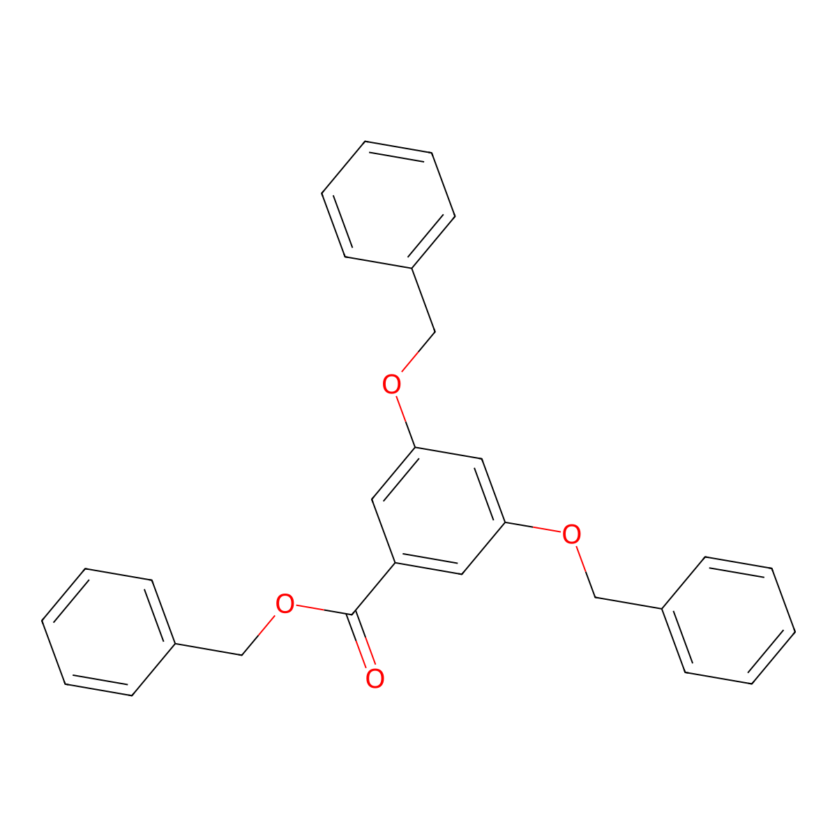 3,5-Dibenzyloxybenzoic acid, benzyl ester molecular structure, CAS 50513-72-9
