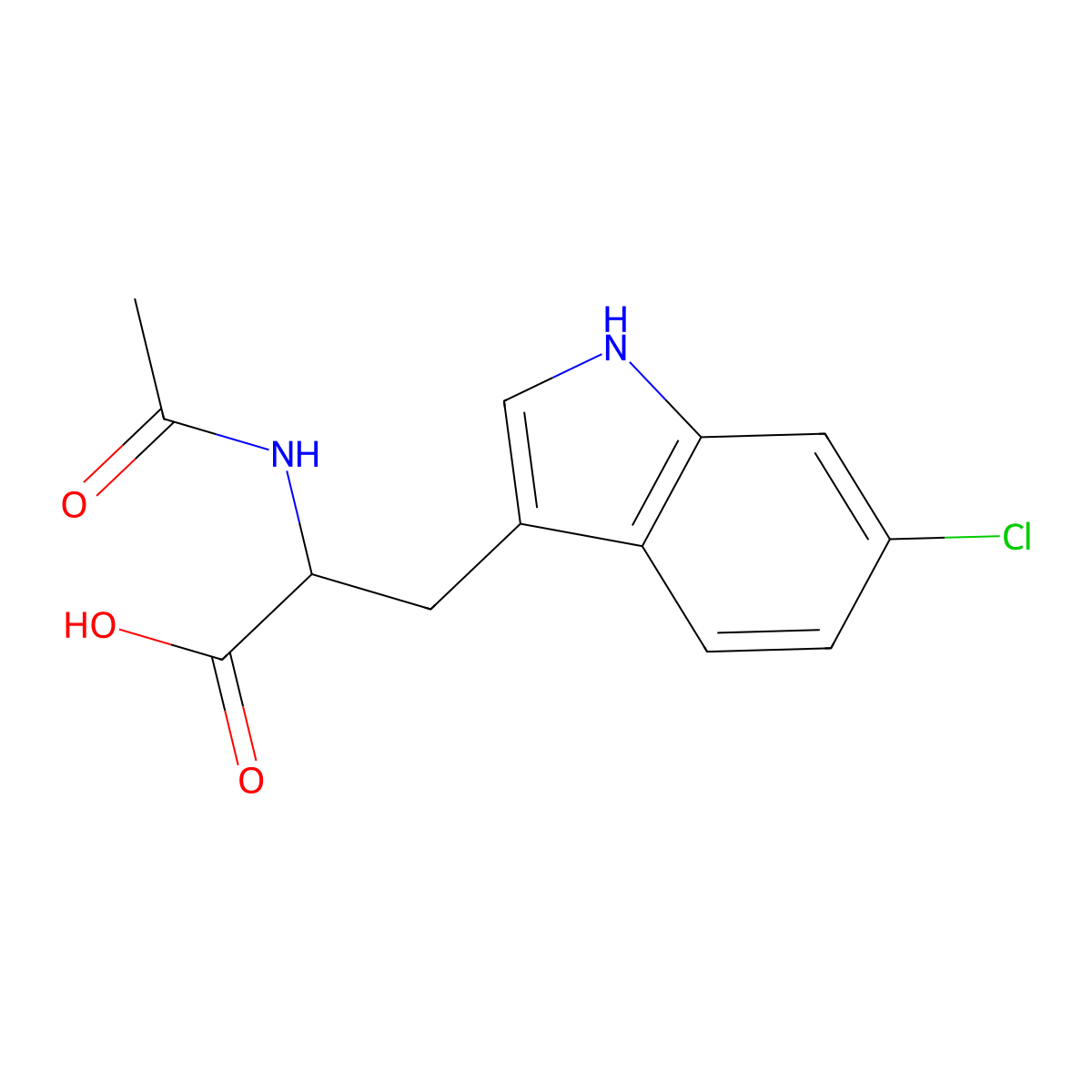 N-Acetyl 6-chlorotryptophan molecular structure, CAS 50517-10-7