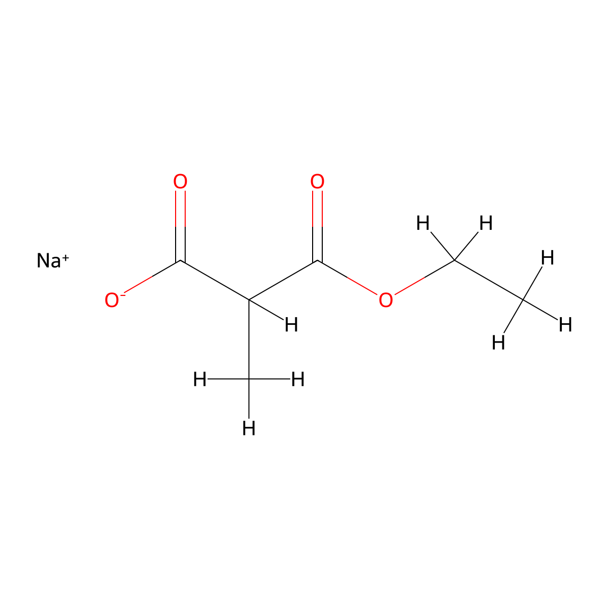 Sodium 3-ethoxy-2-methyl-3-oxopropanoate molecular structure, CAS 50519-44-3
