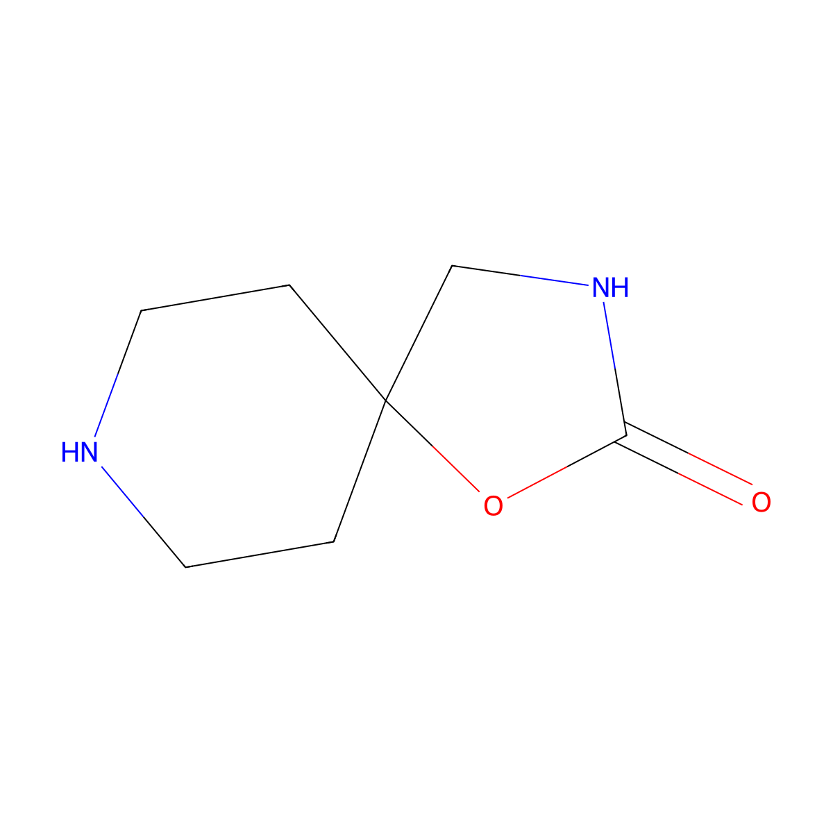 1-Oxa-3,8-diazaspiro(4.5)decan 2-one molecular structure, CAS 5052-95-9