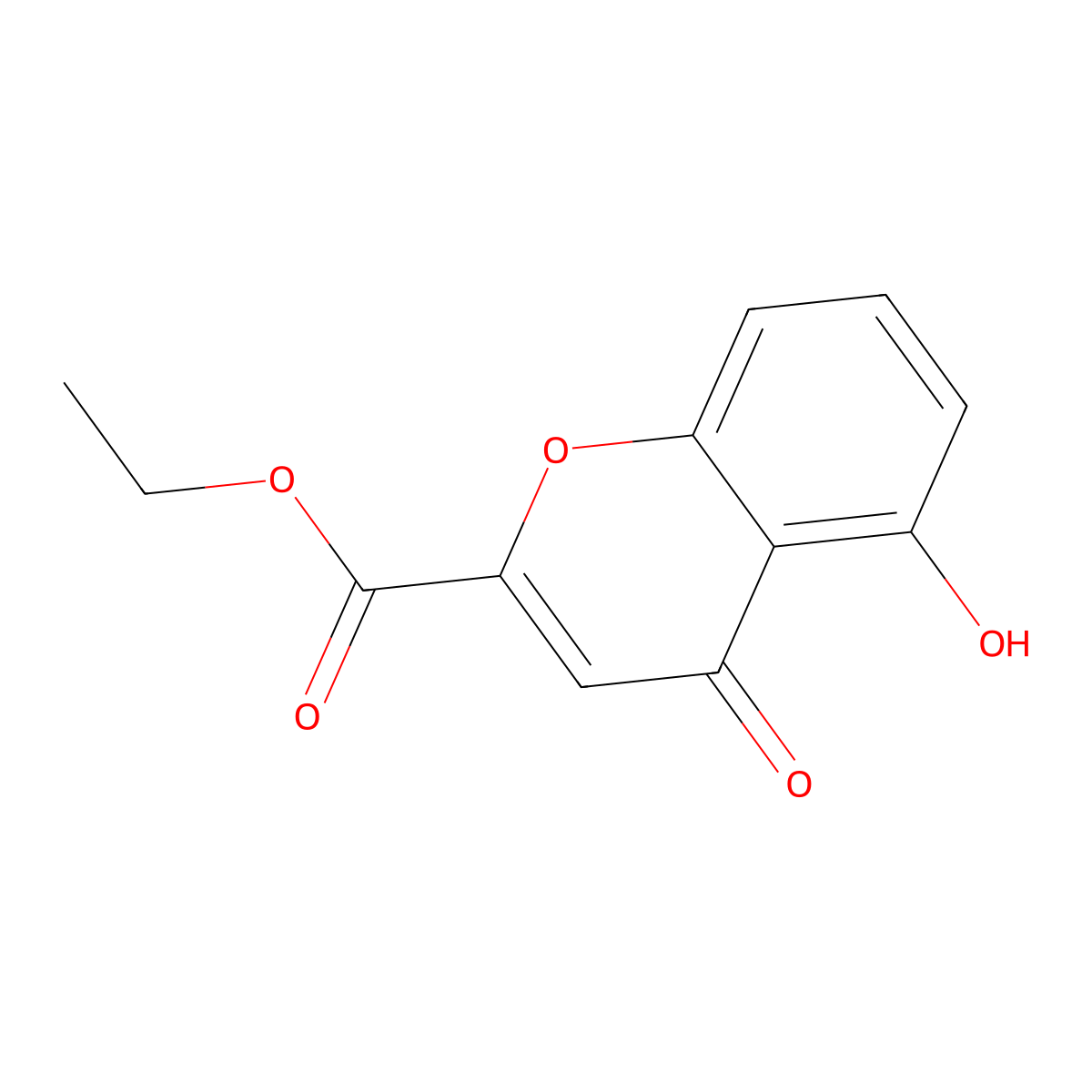 ethyl 5-hydroxy-4-oxo-4H-chromene-2-carboxylate molecular structure, CAS 50521-64-7
