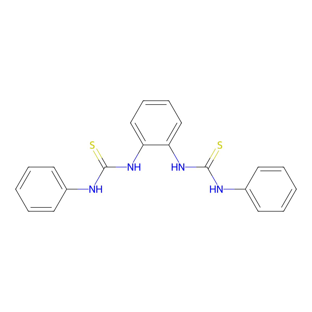 1,2-Bis(3-phenylthioureido)benzene molecular structure, CAS 50521-79-4