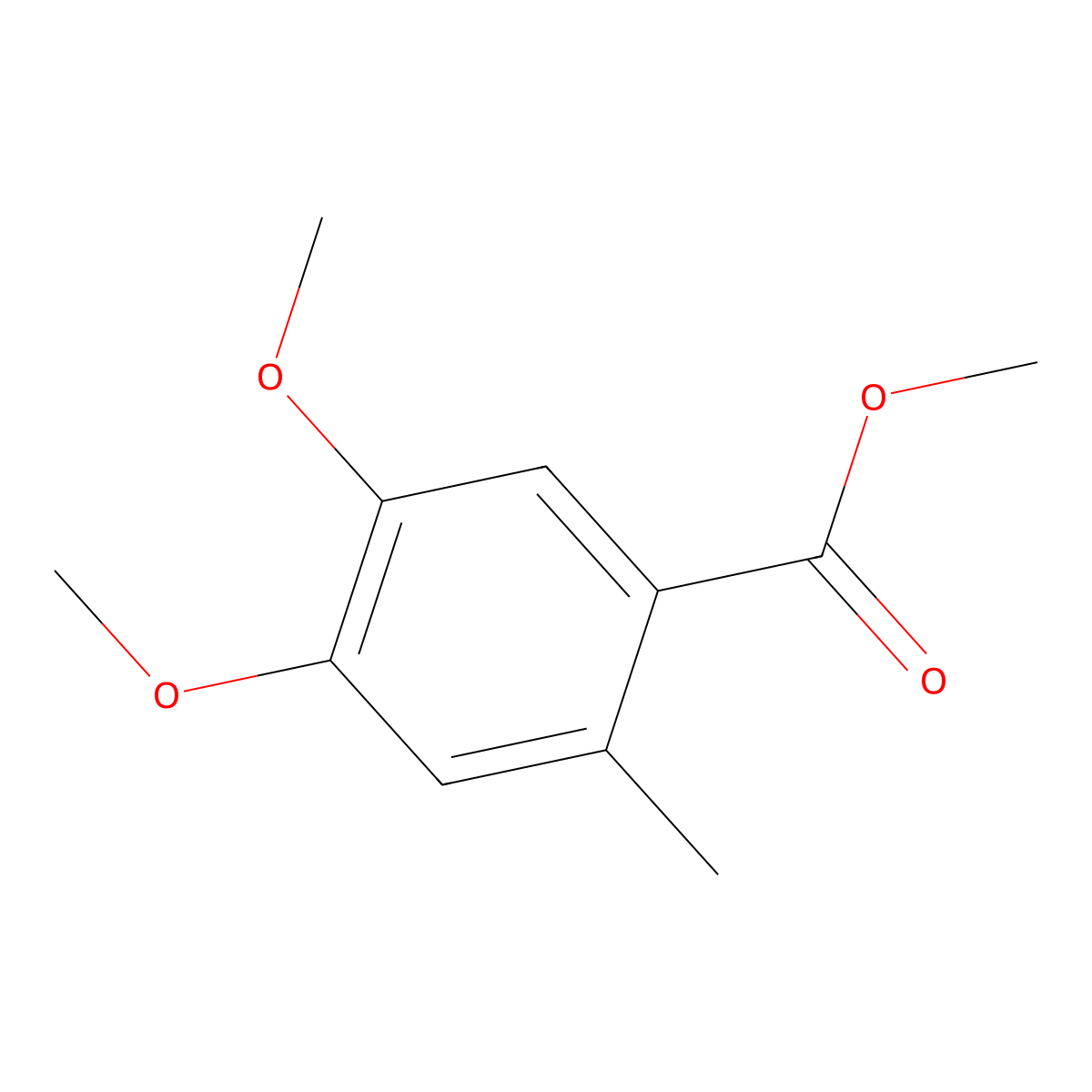Methyl 4,5-dimethoxy-2-methylbenzoate molecular structure, CAS 50525-09-2