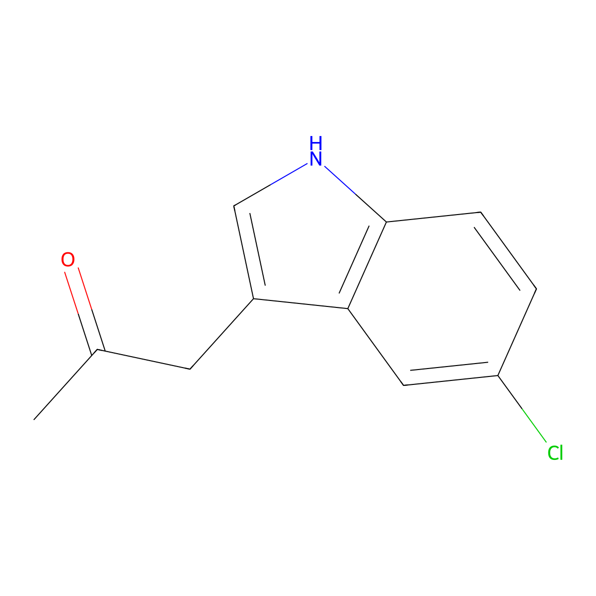 1-(5-chloro-1H-indol-3-yl)propan-2-one molecular structure, CAS 50526-25-5