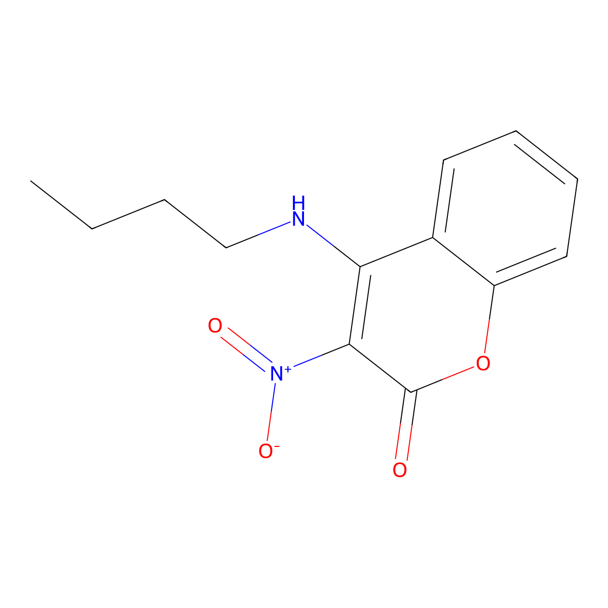 Coumarin, 4-butylamino-3-nitro- molecular structure, CAS 50527-27-0