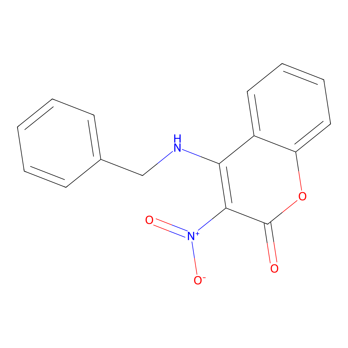 4-Benzylamino-3-nitrocoumarin molecular structure, CAS 50527-29-2