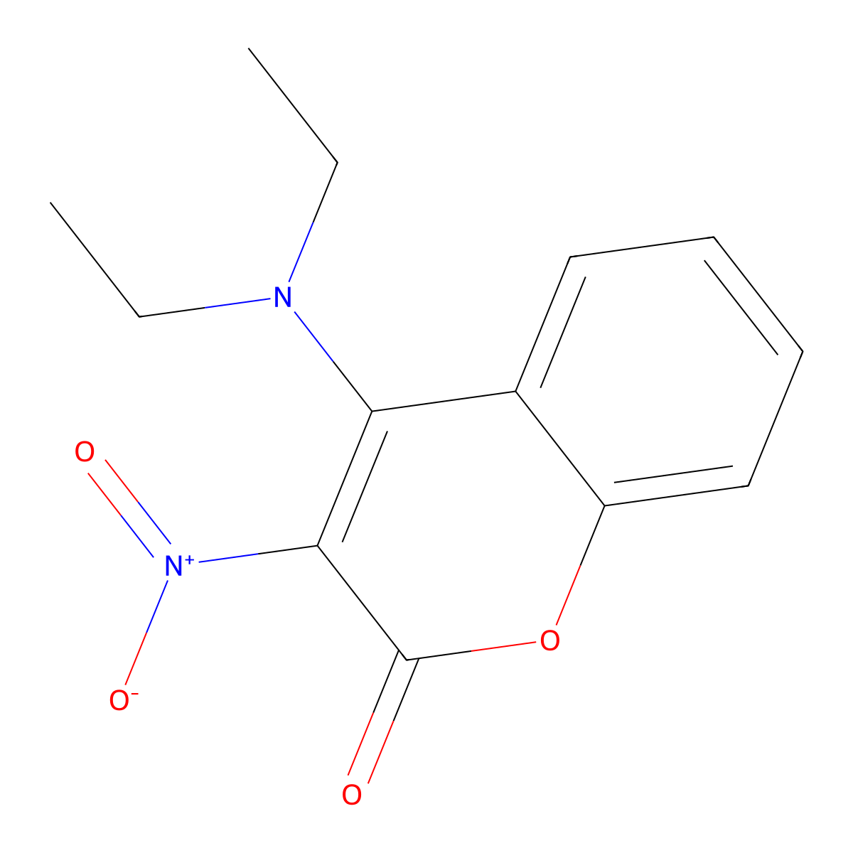 Coumarin, 4-diethylamino-3-nitro- molecular structure, CAS 50527-31-6