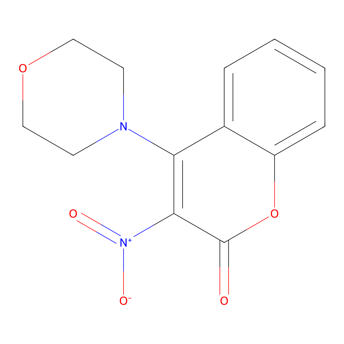 Coumarin, 4-morpholino-3-nitro- molecular structure, CAS 50527-34-9