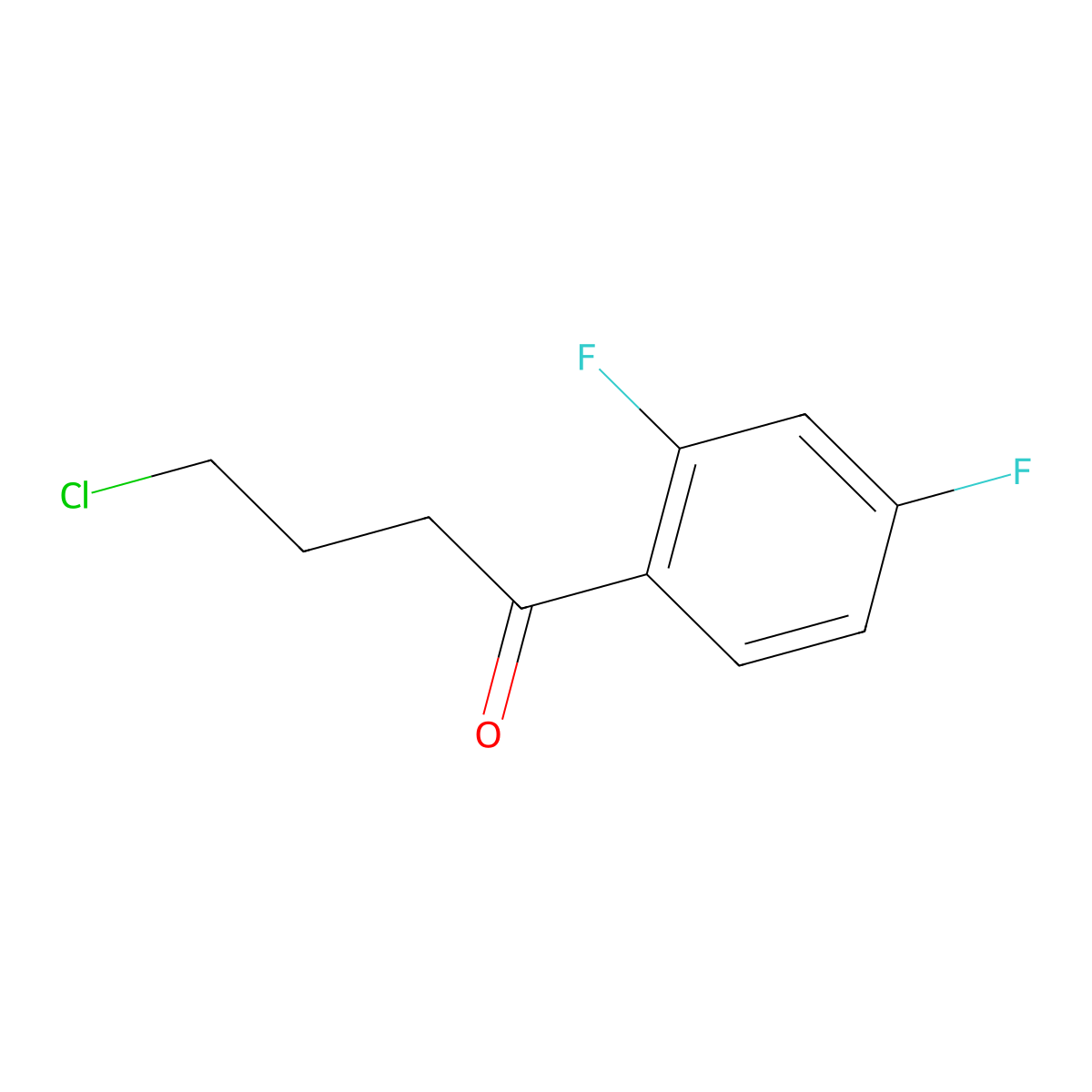 4-Chloro-1-(2,4-difluorophenyl)butan-1-one molecular structure, CAS 50528-16-0