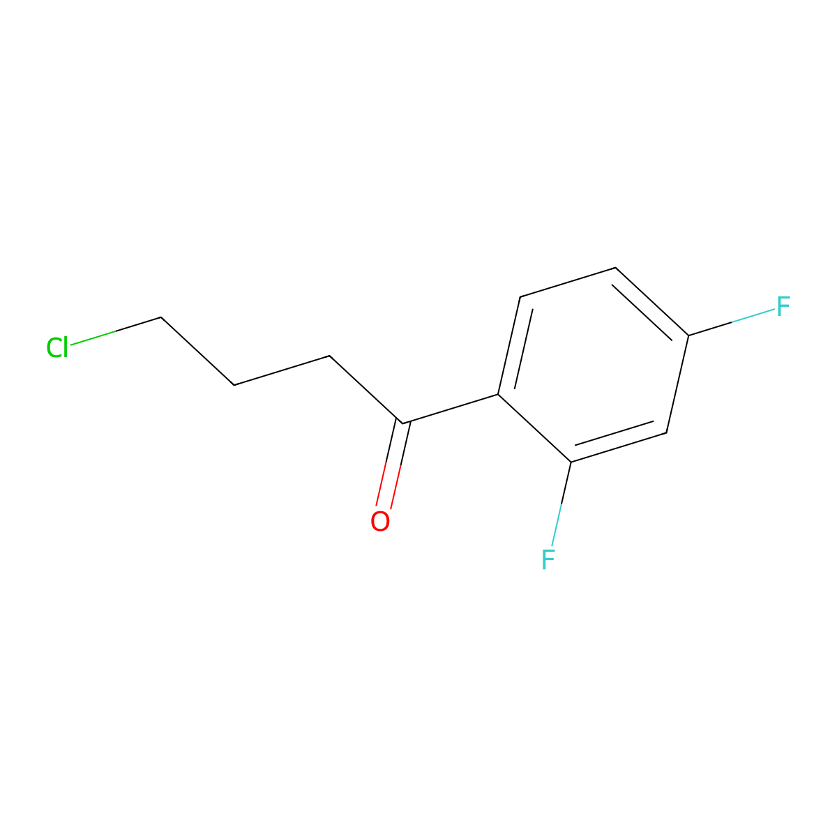 4-Chloro-1-(2,4-difluorophenyl)butan-1-one molecular structure, CAS 50528-16-0