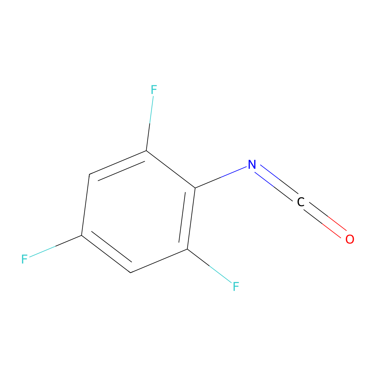 1,3,5-Trifluoro-2-isocyanatobenzene molecular structure, CAS 50528-80-8