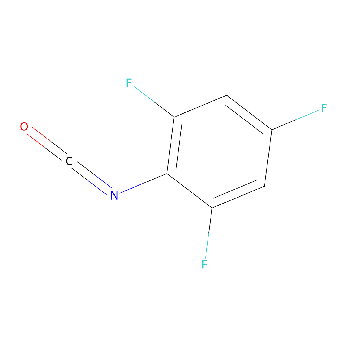 1,3,5-Trifluoro-2-isocyanatobenzene molecular structure, CAS 50528-80-8