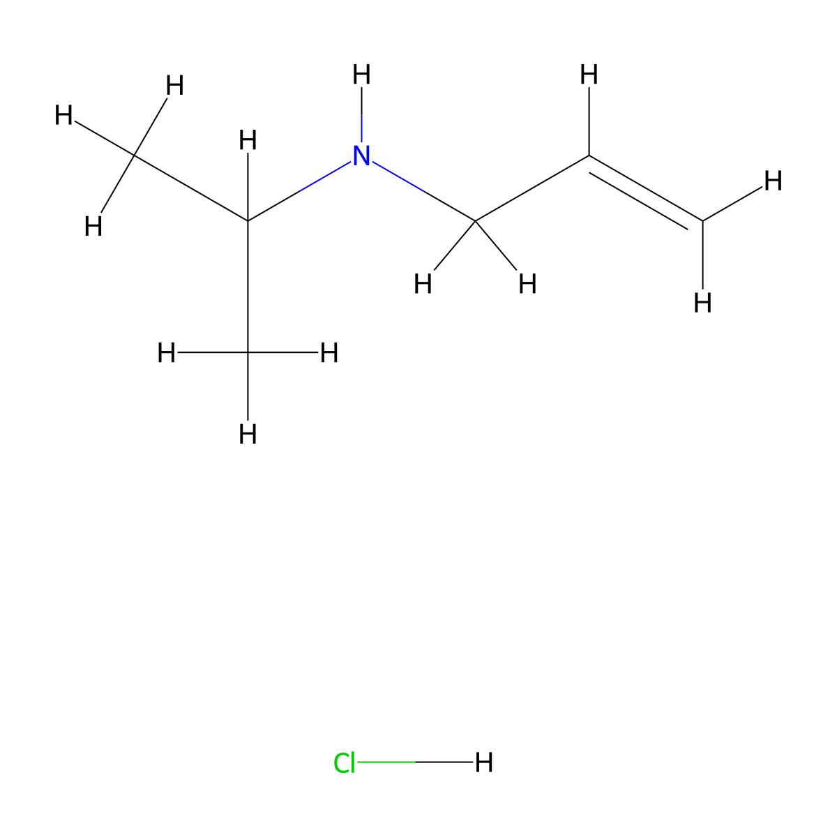(Prop-2-en-1-yl)(propan-2-yl)amine hydrochloride molecular structure, CAS 50529-74-3