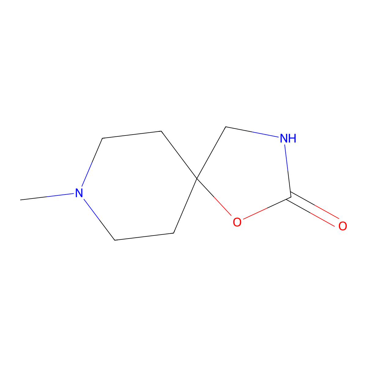 8-Methyl-1-oxa-3,8-diazaspiro[4.5]decan-2-one molecular structure, CAS 5053-07-6