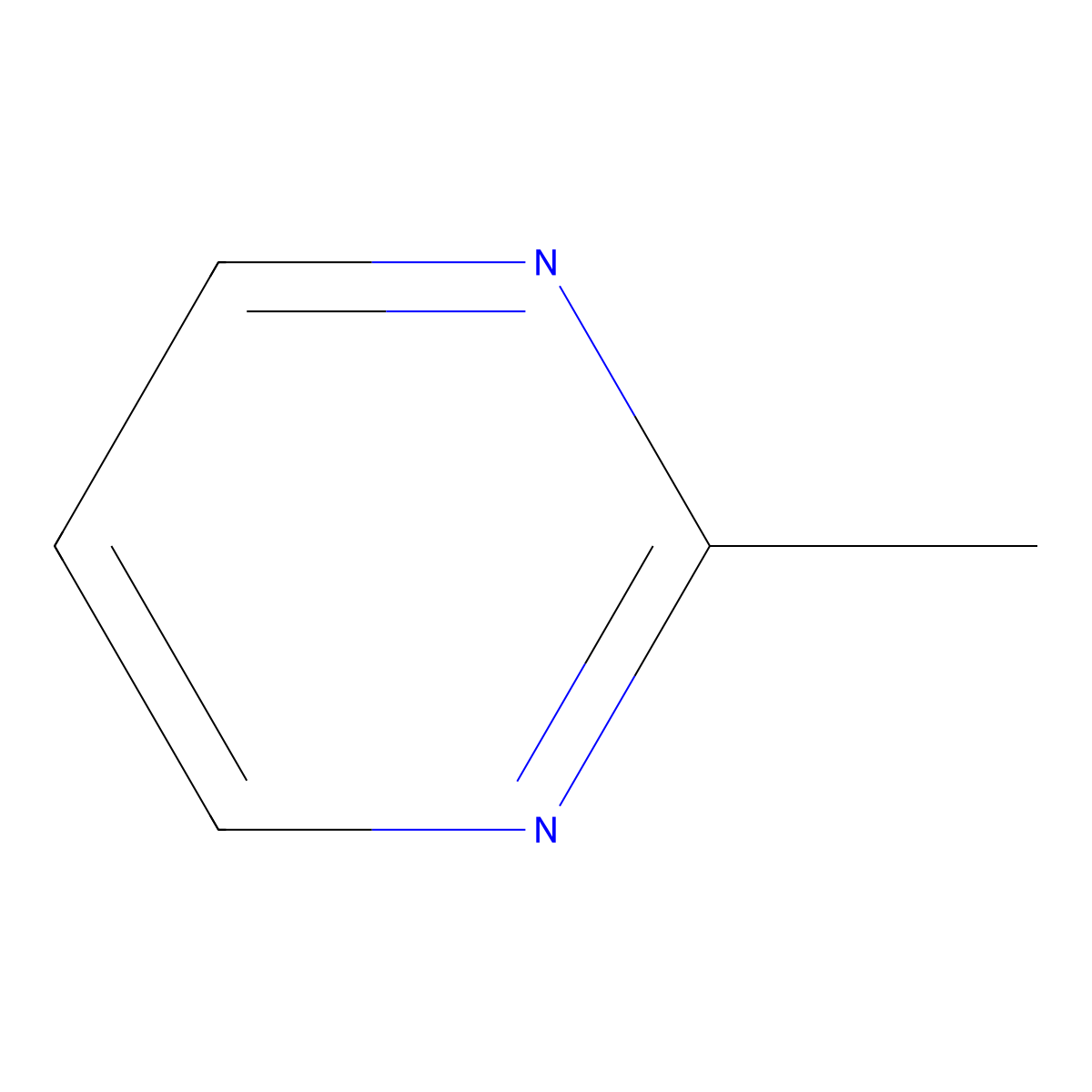 2-Methylpyrimidine molecular structure, CAS 5053-43-0