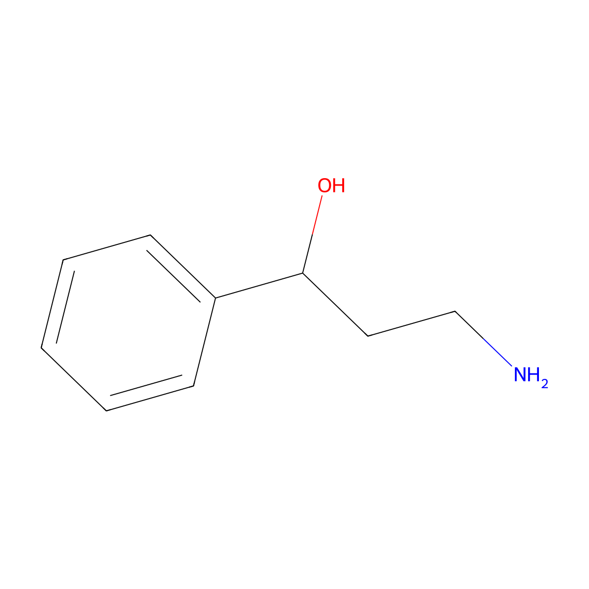 3-Amino-1-phenylpropan-1-ol molecular structure, CAS 5053-63-4