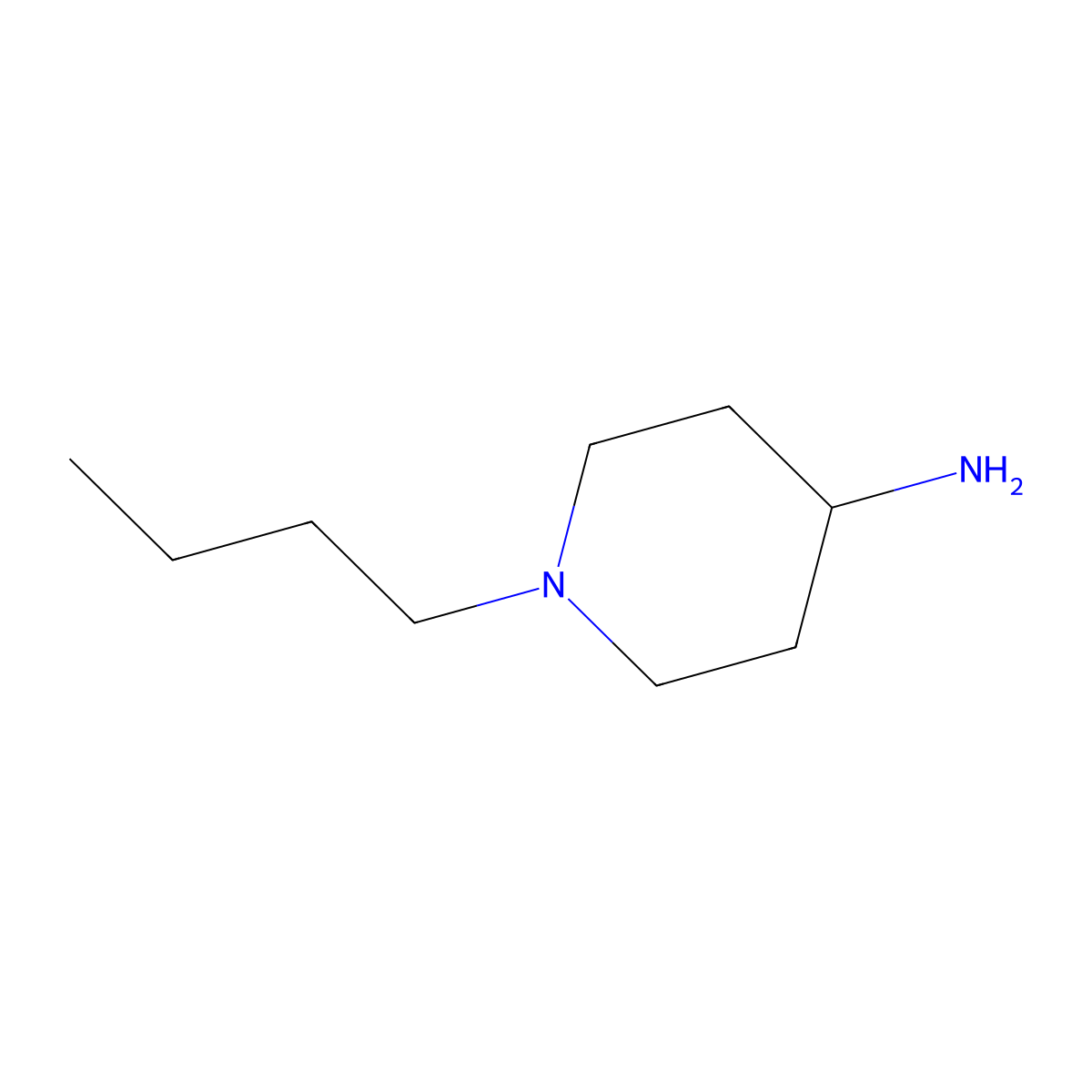 1-Butylpiperidin-4-amine molecular structure, CAS 50534-21-9