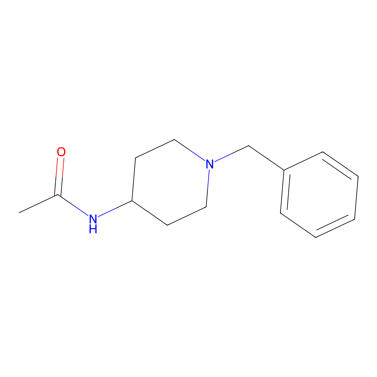 N-(1-Benzylpiperidin-4-yl)acetamide molecular structure, CAS 50534-23-1