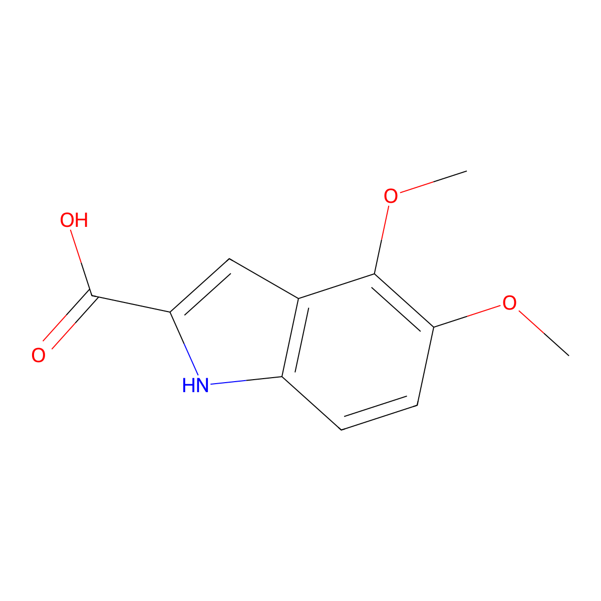 4,5-Dimethoxy-1H-indole-2-carboxylic acid molecular structure, CAS 50536-49-7