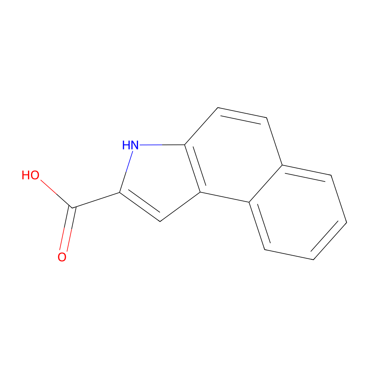 3H-Benzo[e]indole-2-carboxylic acid molecular structure, CAS 50536-72-6