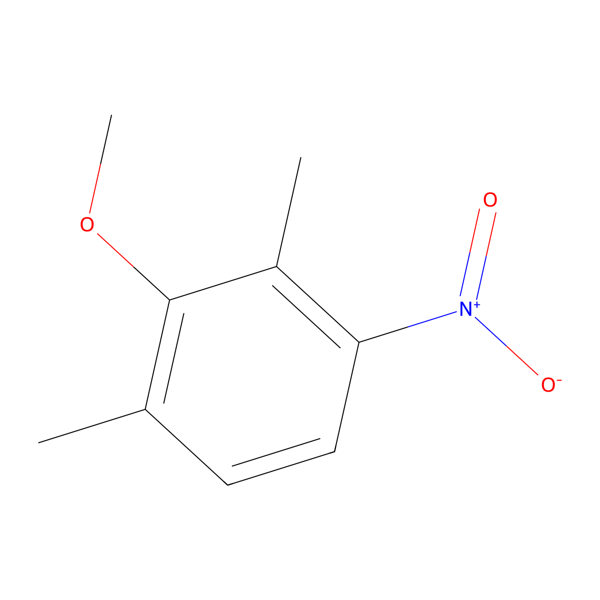 2-Methoxy-1,3-dimethyl-4-nitrobenzene molecular structure, CAS 50536-74-8