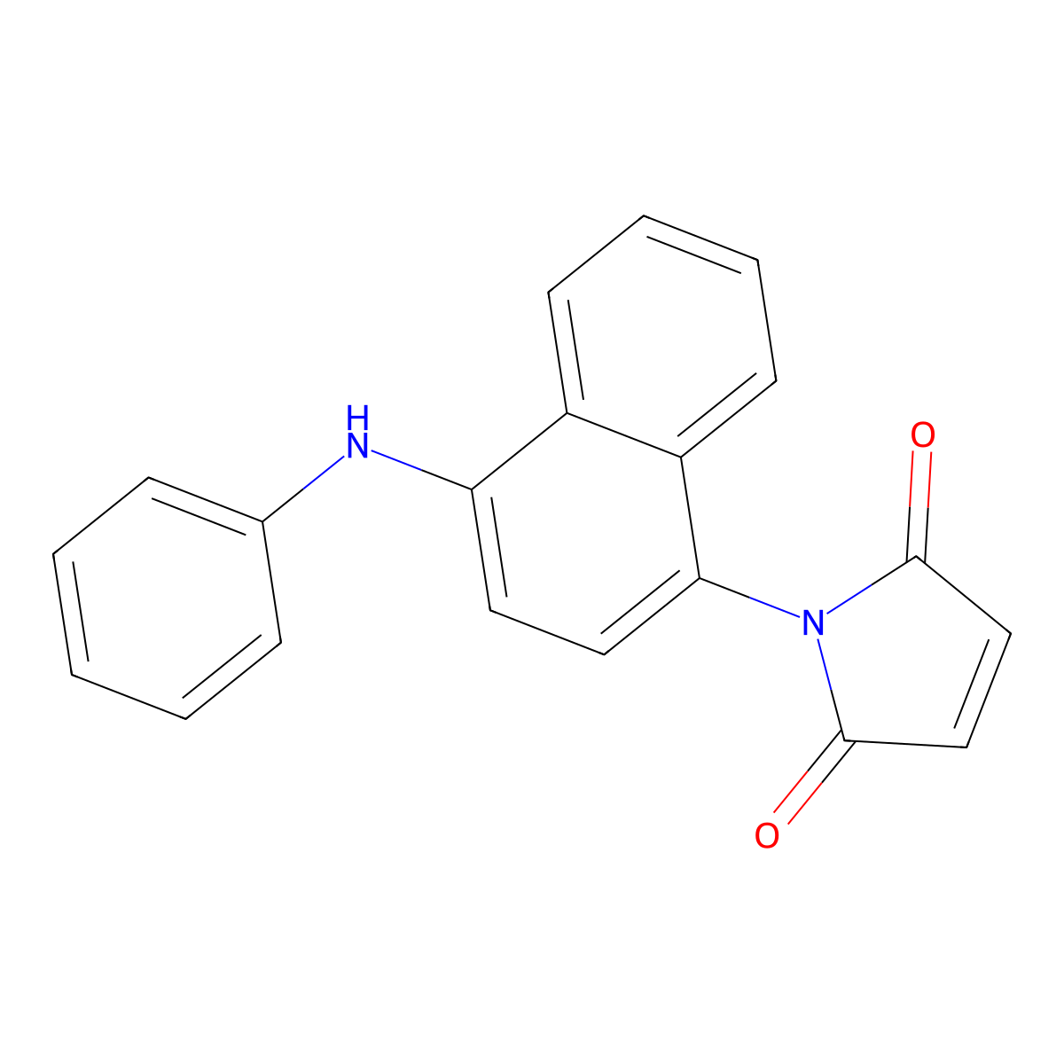 1-(4-(Phenylamino)-1-naphthalenyl)-1H-pyrrole-2,5-dione molecular structure, CAS 50539-45-2