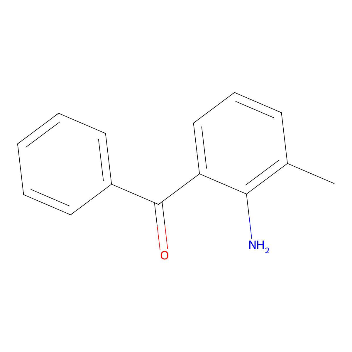 Methanone, (2-amino-3-methylphenyl)phenyl- molecular structure, CAS 5054-32-0