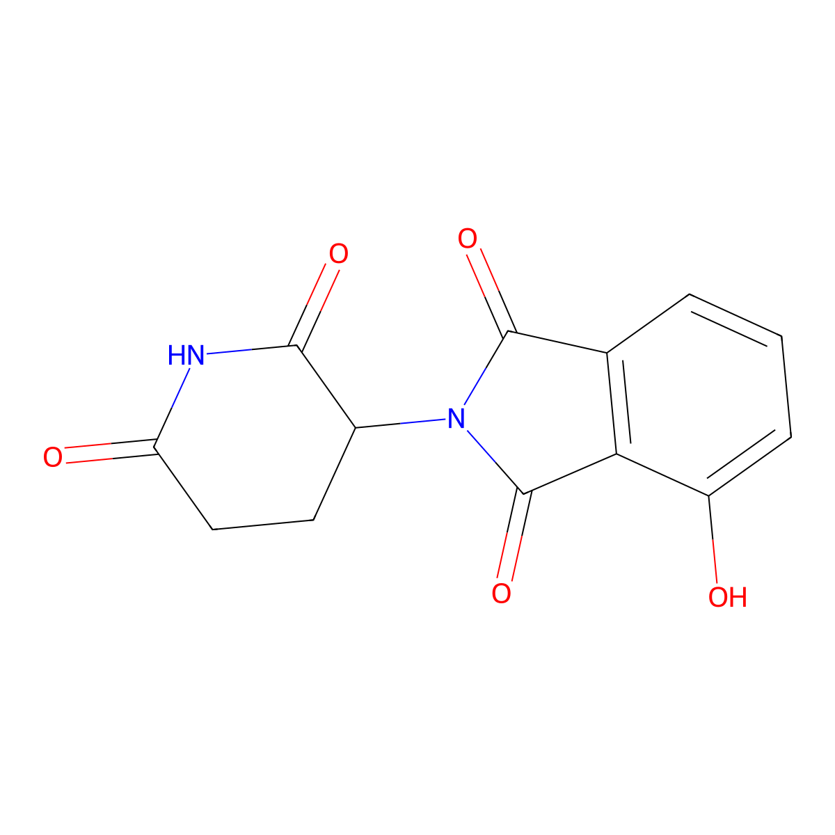 4-Hydroxy thalidomide molecular structure, CAS 5054-59-1