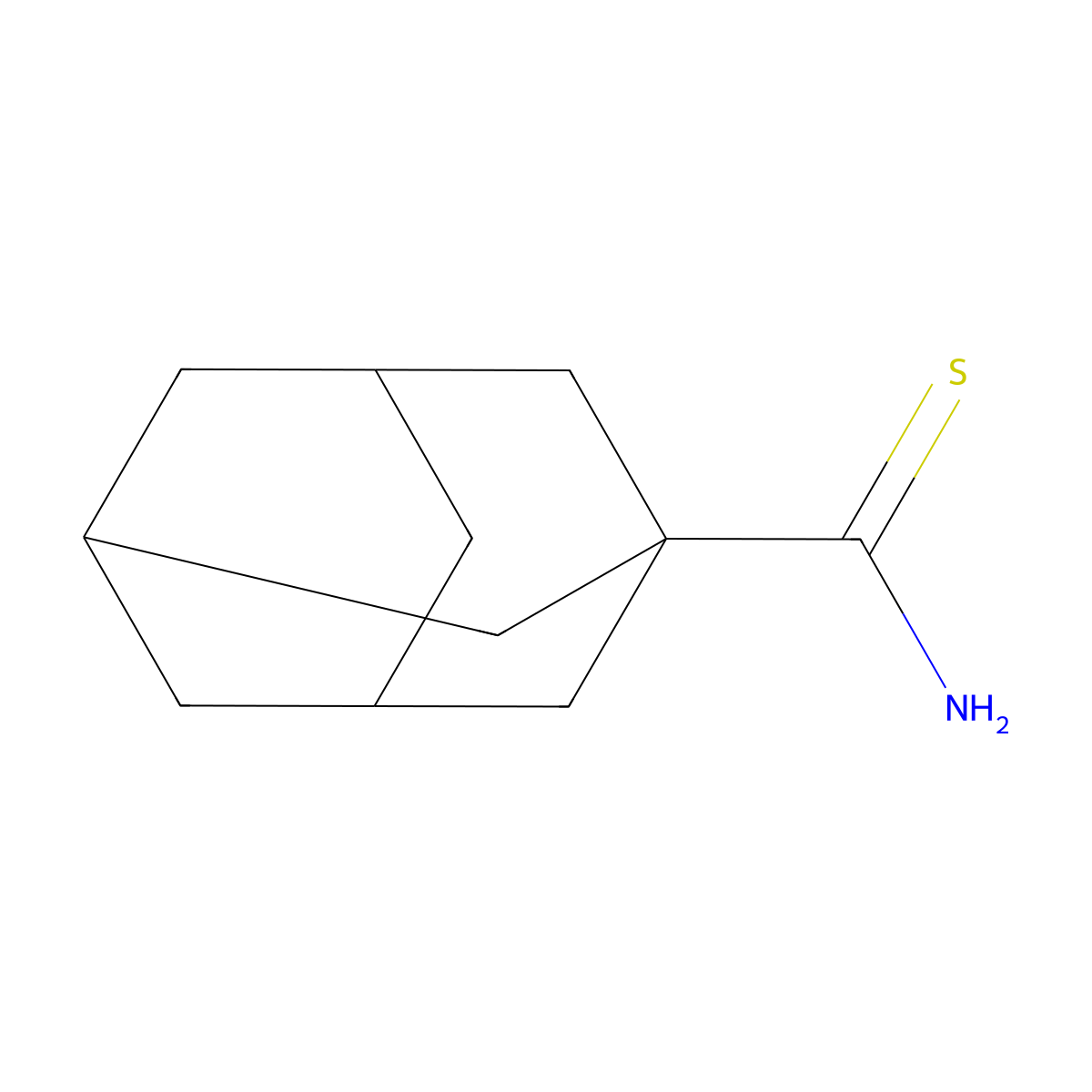 Adamantane-1-carbothioamide molecular structure, CAS 50543-85-6