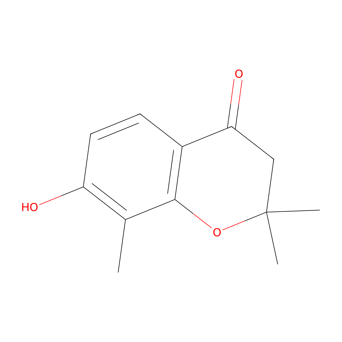 7-Hydroxy-2,2,8-trimethyl-2,3-dihydro-4H-1-benzopyran-4-one molecular structure, CAS 50544-72-4
