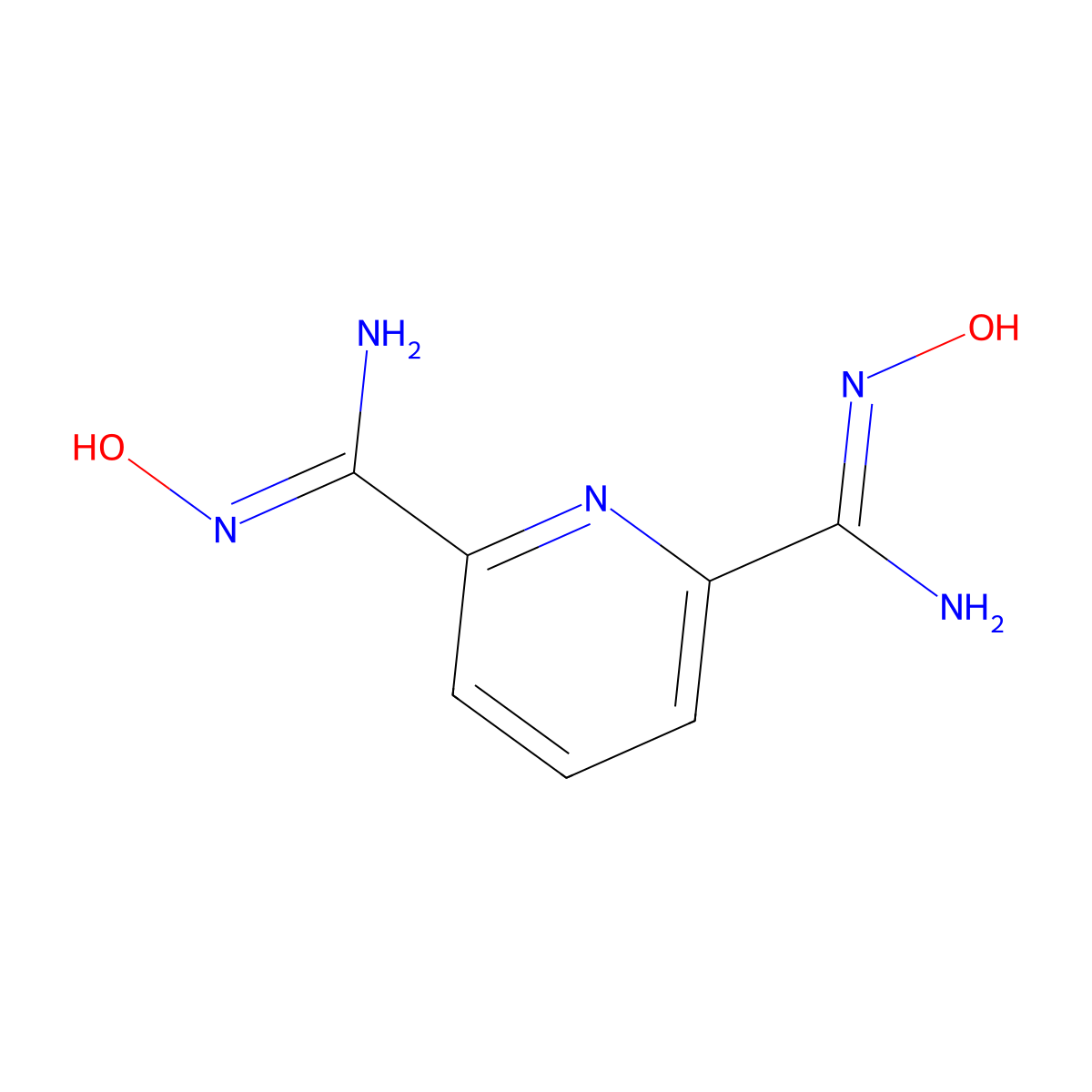 N2,N6-Dihydroxypyridine-2,6-bis(carboximidamide) molecular structure, CAS 50545-09-0