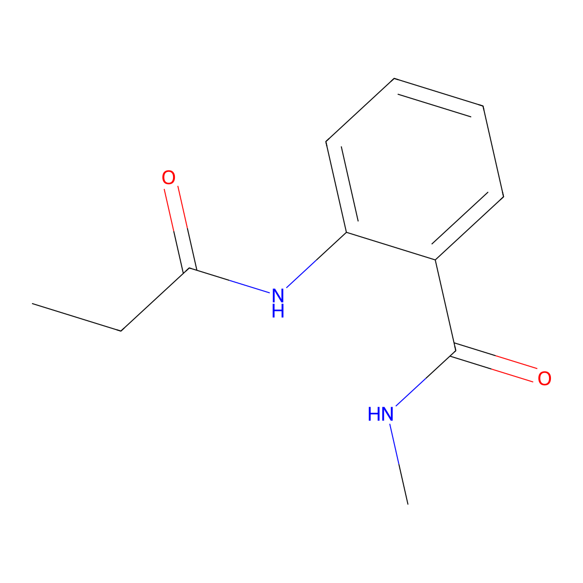 N-methyl-2-(propanoylamino)benzamide molecular structure, CAS 50547-48-3