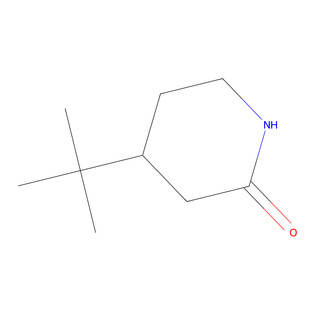 4-Tert-butylpiperidin-2-one molecular structure, CAS 50549-20-7