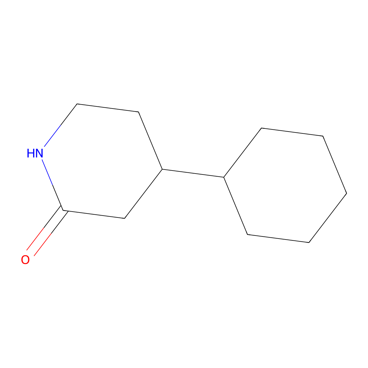 4-Cyclohexylpiperidin-2-one molecular structure, CAS 50549-22-9